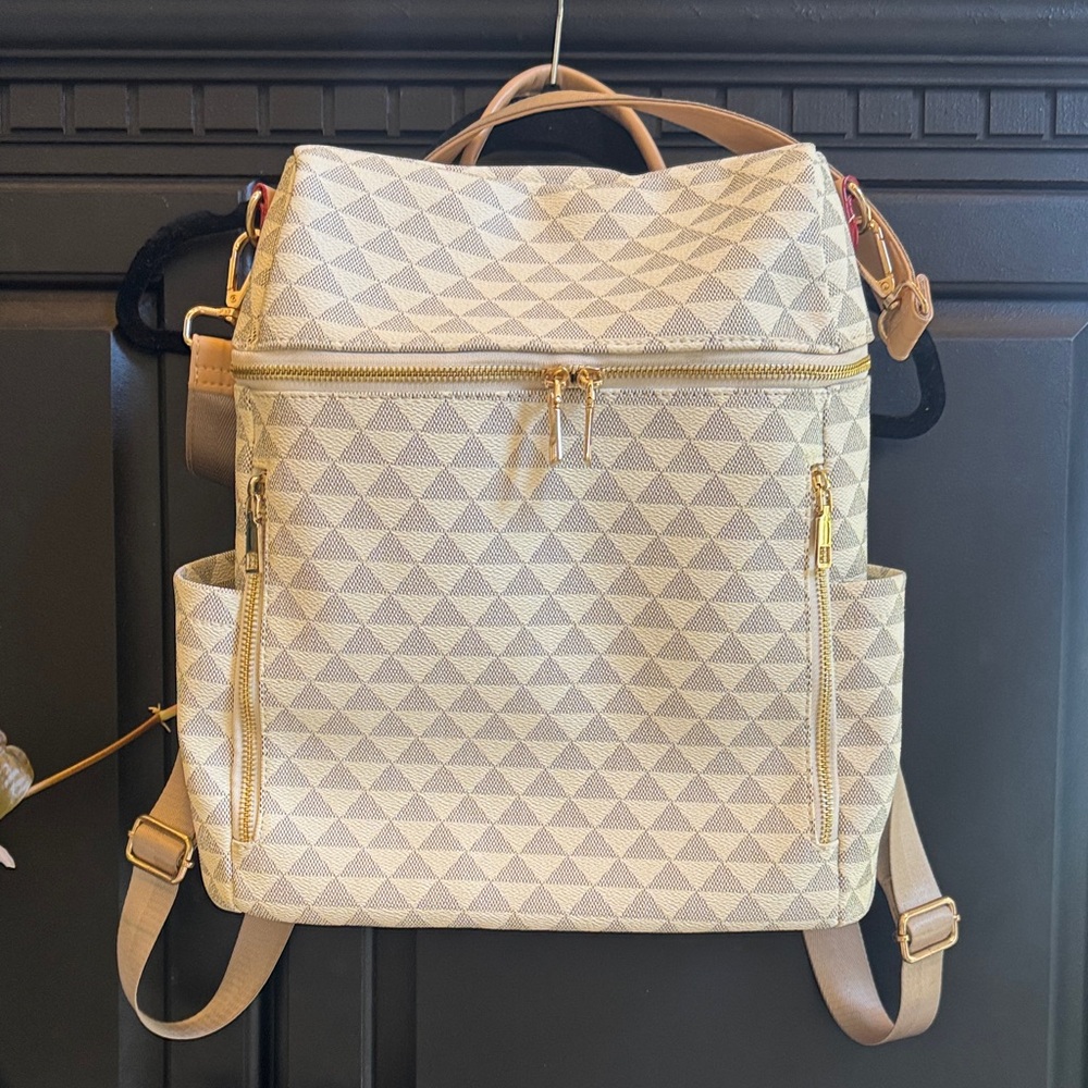 Stylish Cream Backpack